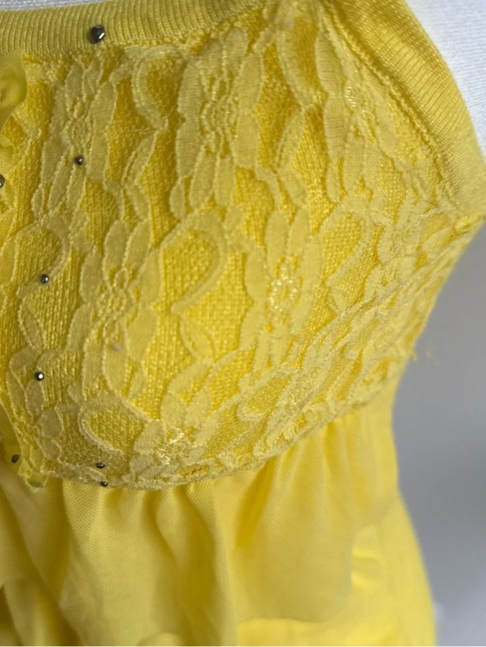 Yellow Ruffled Tank Top - Picture 5 of 6